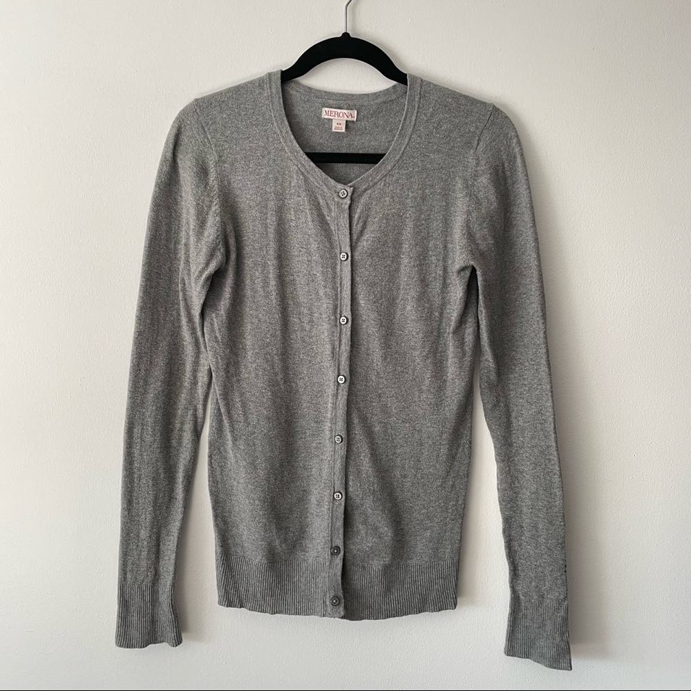 Merona Crew Neck Button Up Sweater